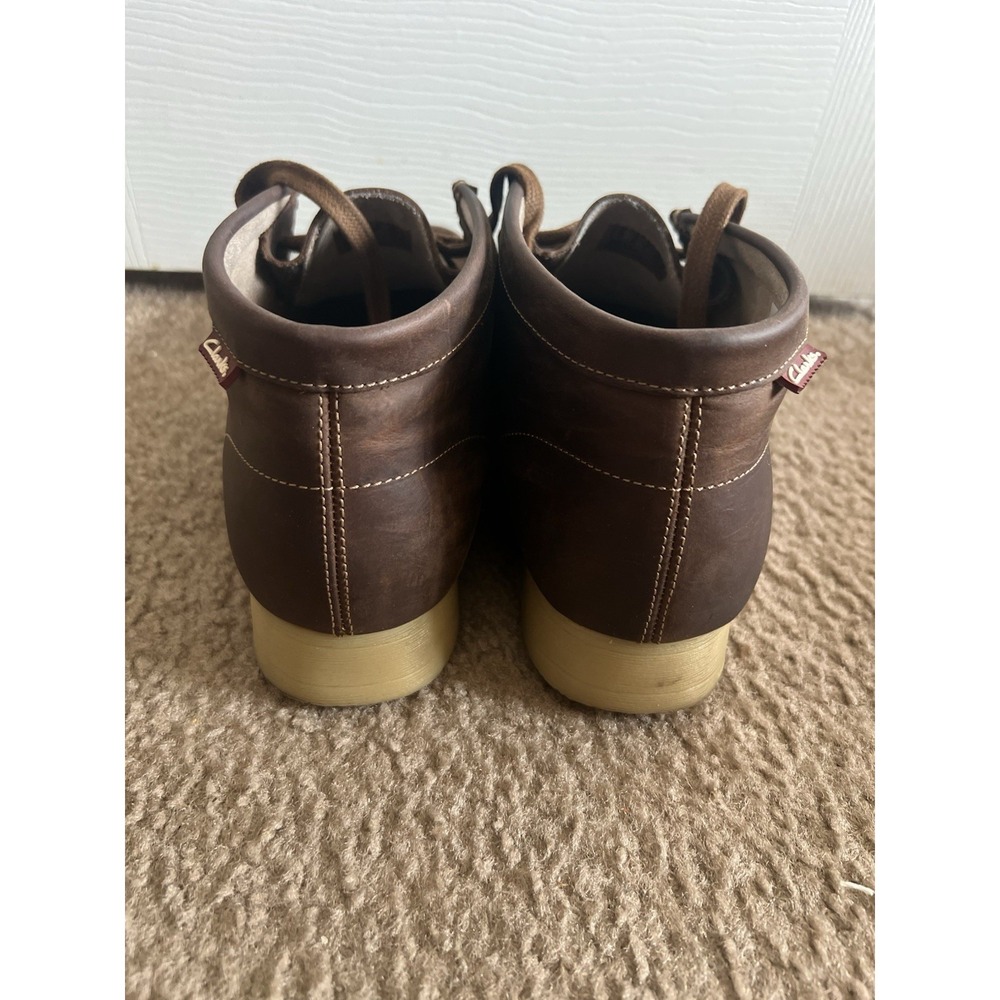 Clarks Stinson Hi Chukka Boots Brown Men's Size 11 Leather Shoes Wallabees - Picture 3 of 8